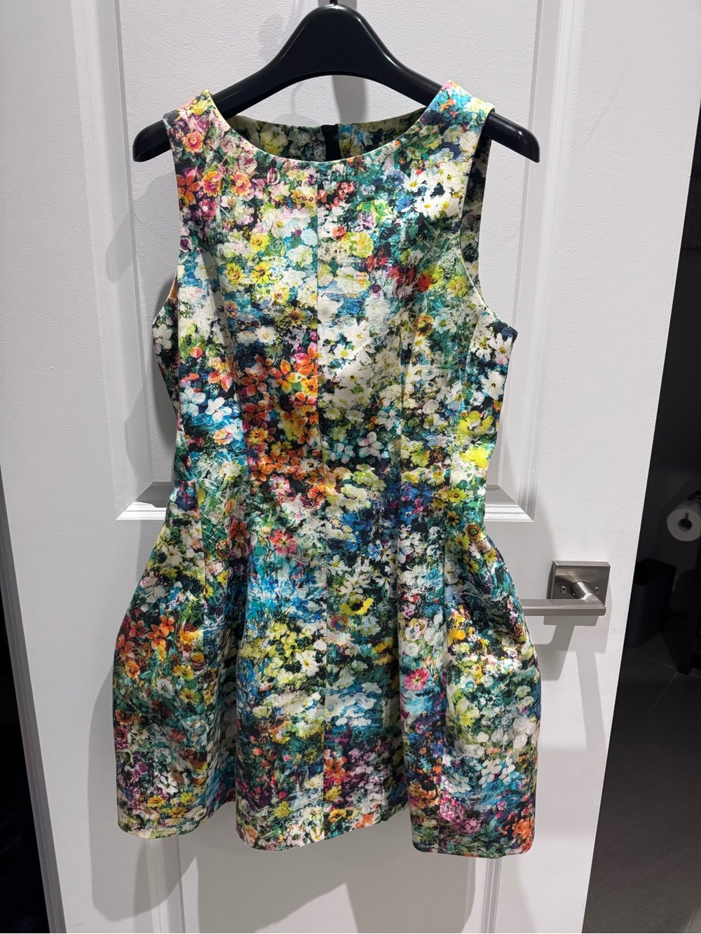 Floral Print Sleeveless Fit-and-Flare Women’s Dress